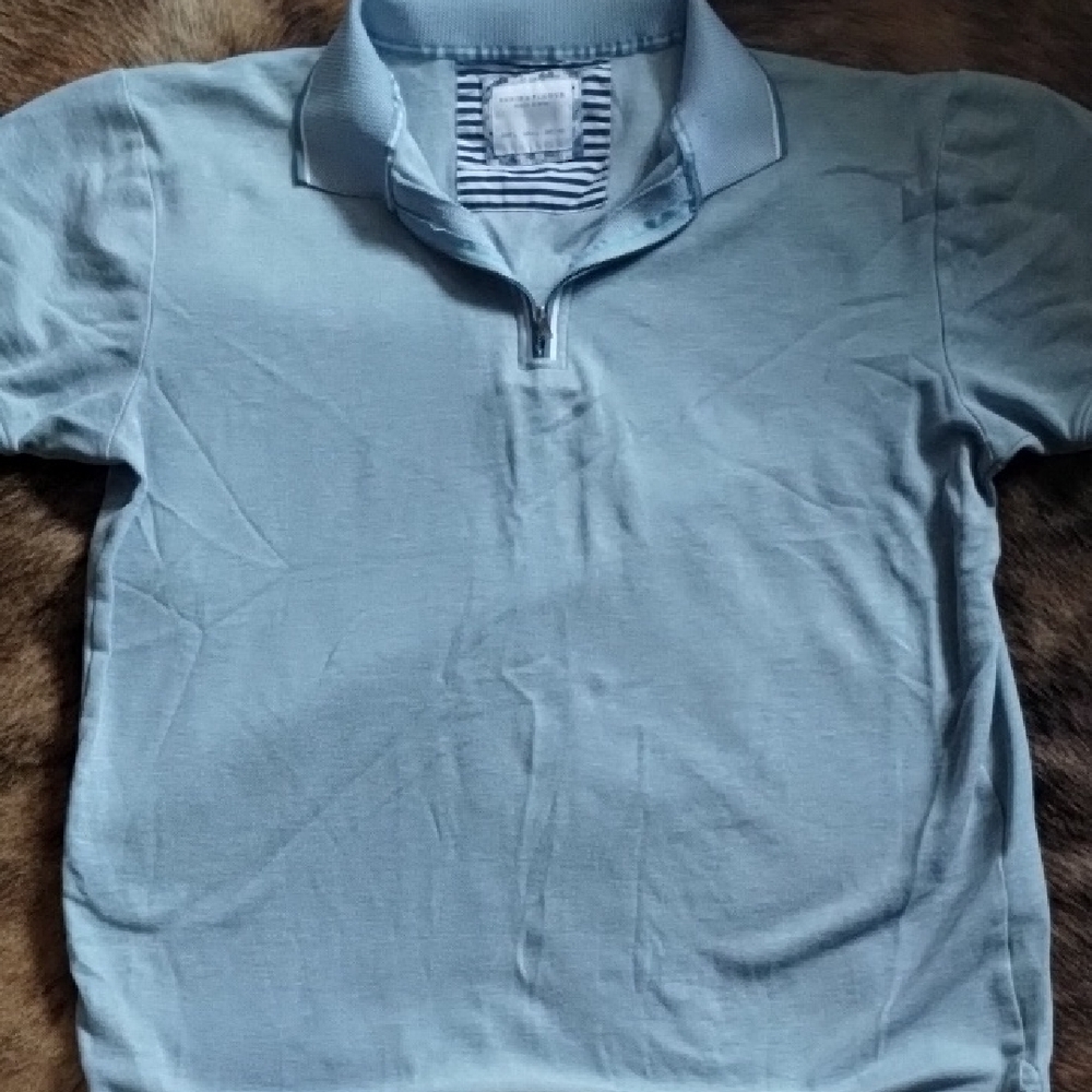 Denim & Flower Sky Blue Polo Shirt